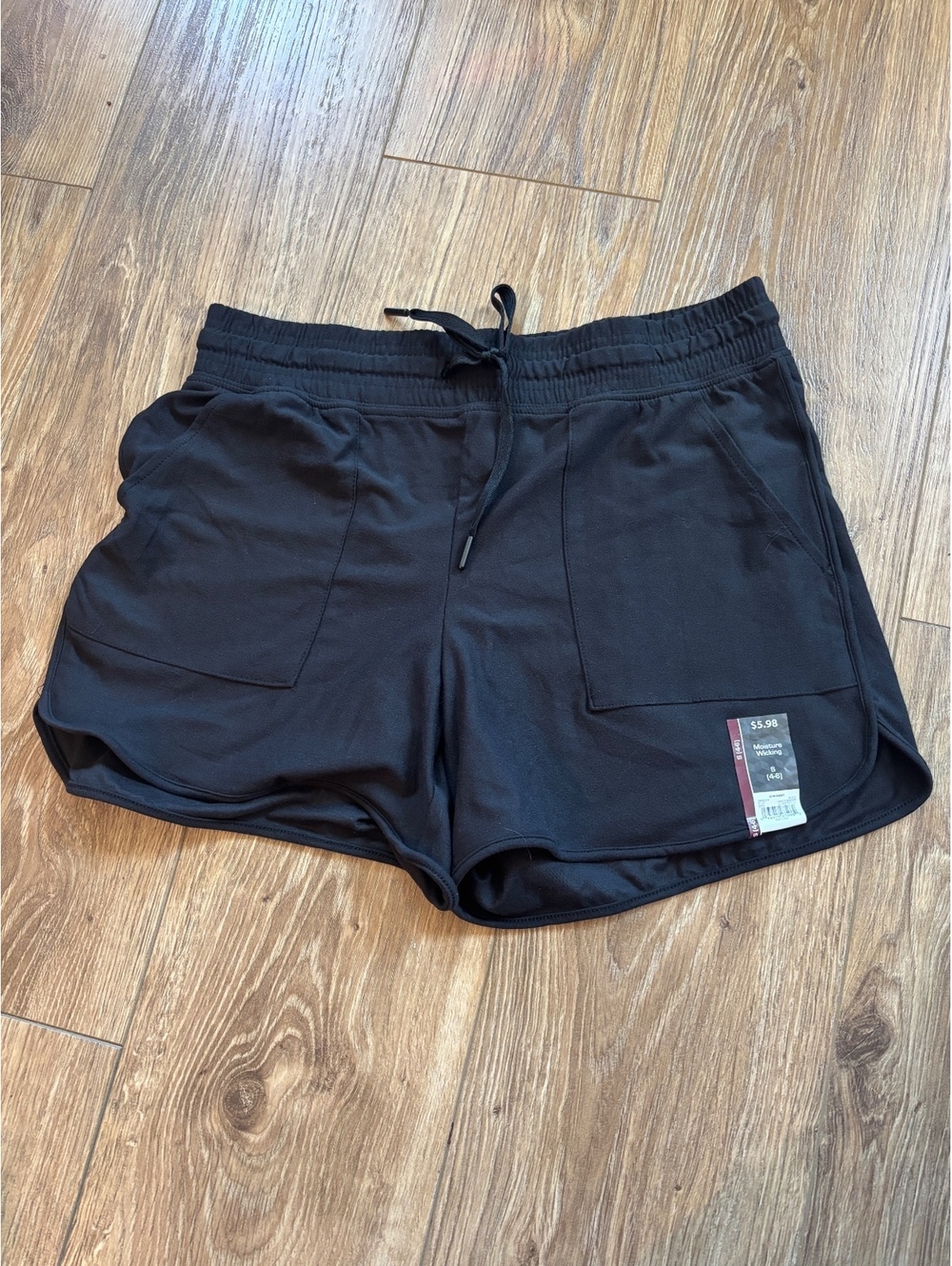 Athletic works black gym shorts size s 4-6